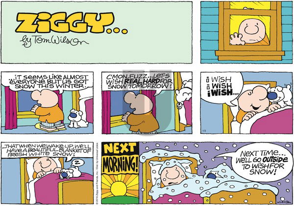 Ziggy on Sunday January 3, 2016 Comic Strip
