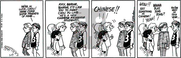 Doonesbury on Monday January 17, 1972 Comic Strip