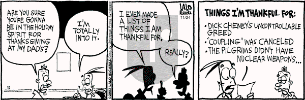 La Cucaracha on Monday November 24, 2003 Comic Strip