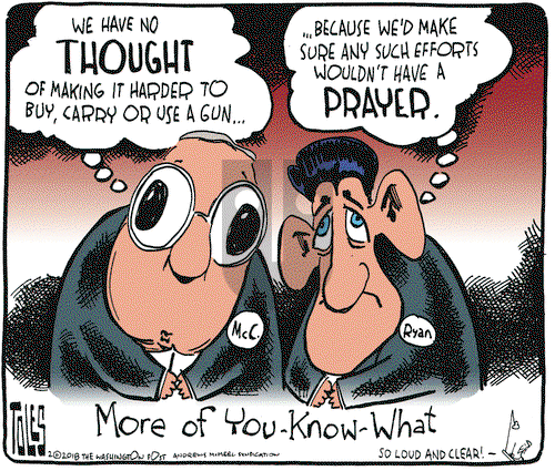 Tom Toles on Friday February 16, 2018 Comic Strip