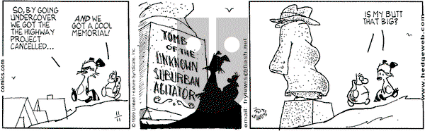 Over the Hedge on Thursday November 11, 1999 Comic Strip