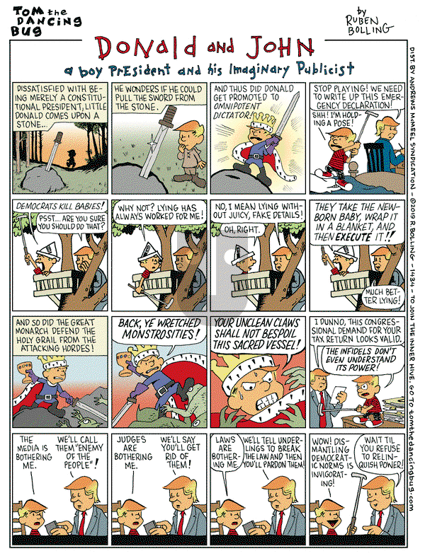 Tom the Dancing Bug on Friday April 19, 2019 Comic Strip