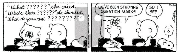 Peanuts on Friday April 26, 1991 Comic Strip
