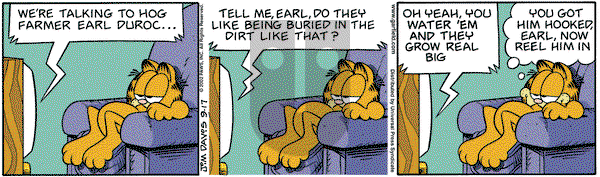 Garfield on Tuesday September 17, 2002 Comic Strip