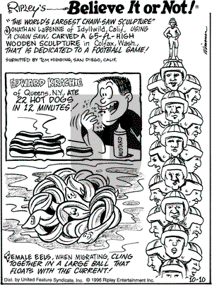 Ripley's Believe It or Not on Friday April 4, 1997 Comic Strip
