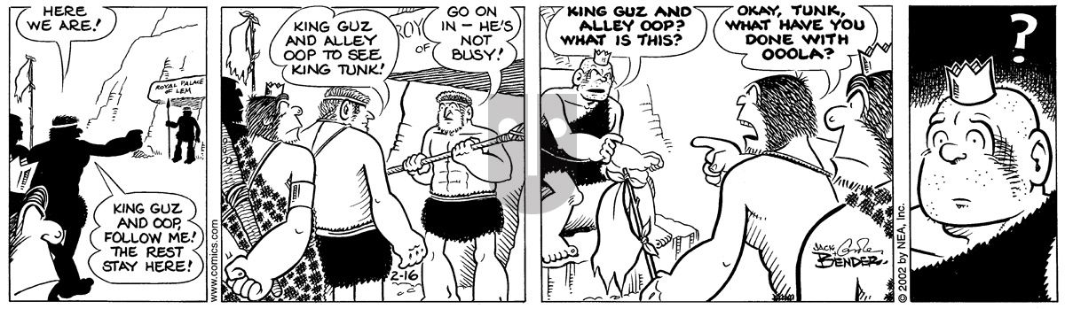 Alley Oop - Saturday February 16, 2002 Comic Strip