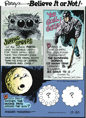 Ripley's Believe It or Not on Tuesday December 30, 2008 Comic Strip