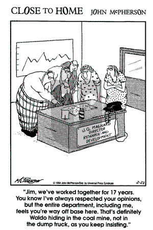 Close to Home on Tuesday February 22, 1994 Comic Strip