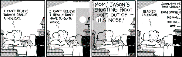 FoxTrot - Monday January 2, 1995 Comic Strip