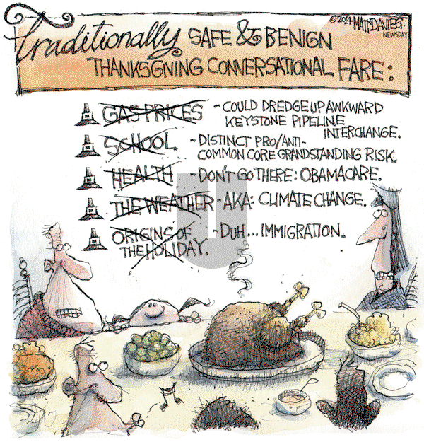 Matt Davies on Thursday November 27, 2014 Comic Strip