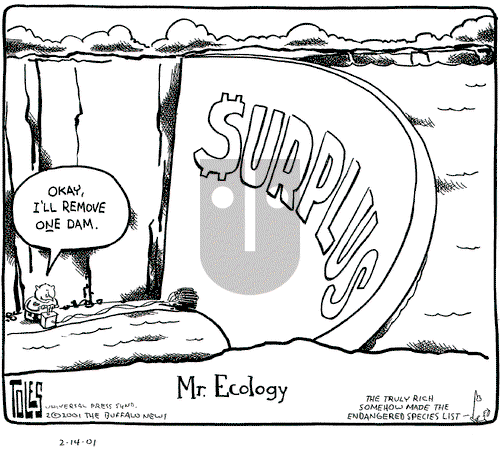 Tom Toles on Wednesday February 14, 2001 Comic Strip