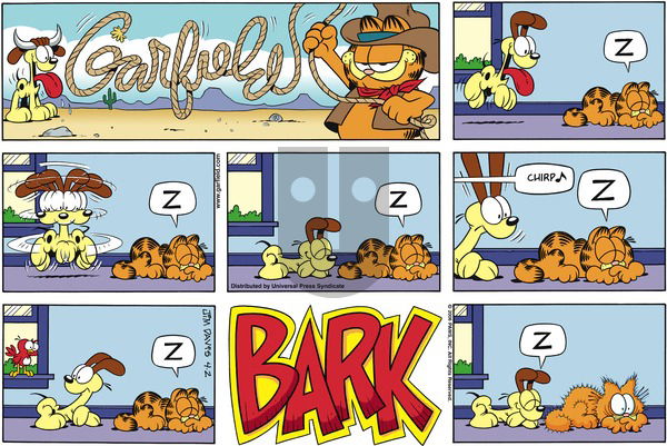 Garfield on Sunday April 2, 2006 Comic Strip
