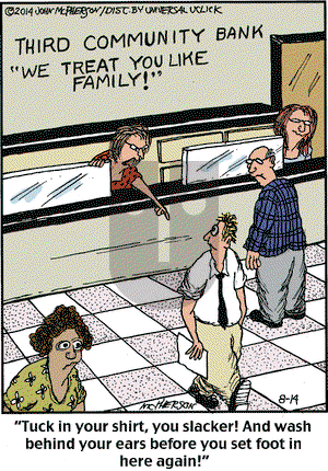 Close to Home on Thursday August 14, 2014 Comic Strip