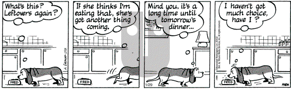 Fred Basset on Tuesday January 29, 2002 Comic Strip