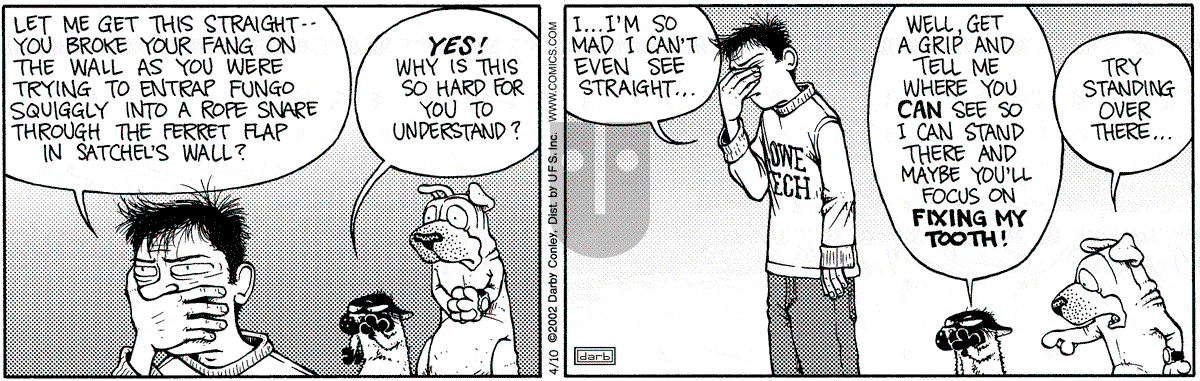 Get Fuzzy - Wednesday April 10, 2002 Comic Strip