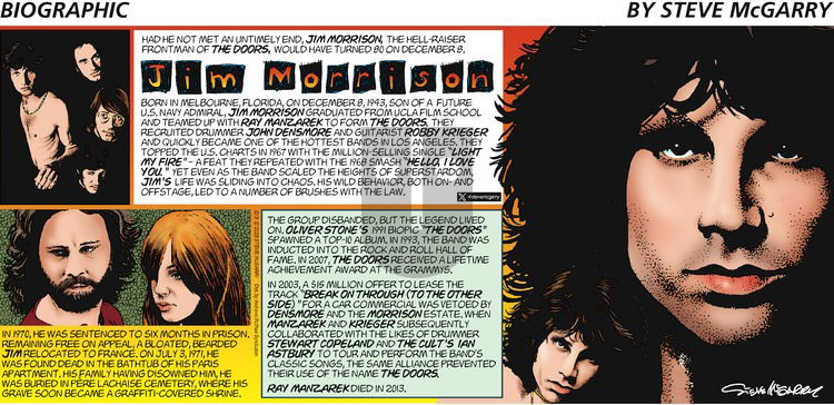 Biographic on Sunday December 3, 2023 Comic Strip