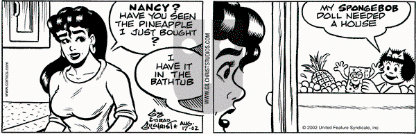 Nancy on Saturday August 17, 2002 Comic Strip