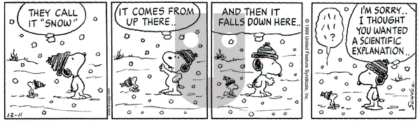 Peanuts on Saturday December 11, 1999 Comic Strip