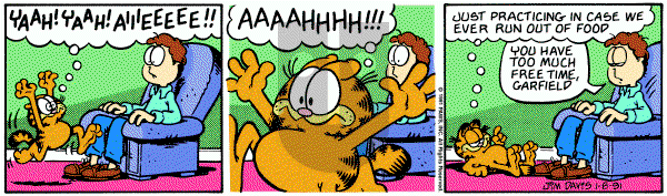 Garfield on Tuesday January 8, 1991 Comic Strip