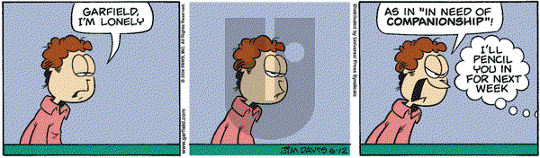 Garfield on Monday June 12, 2006 Comic Strip