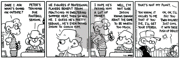 FoxTrot - Tuesday July 21, 1998 Comic Strip