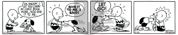 Peanuts on Saturday November 20, 1954 Comic Strip