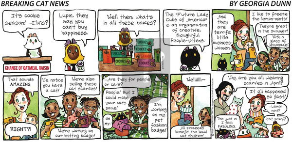 Breaking Cat News on Sunday April 15, 2018 Comic Strip