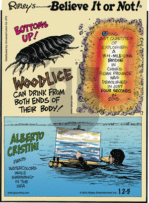Ripley's Believe It or Not - Monday December 5, 2022 Comic Strip
