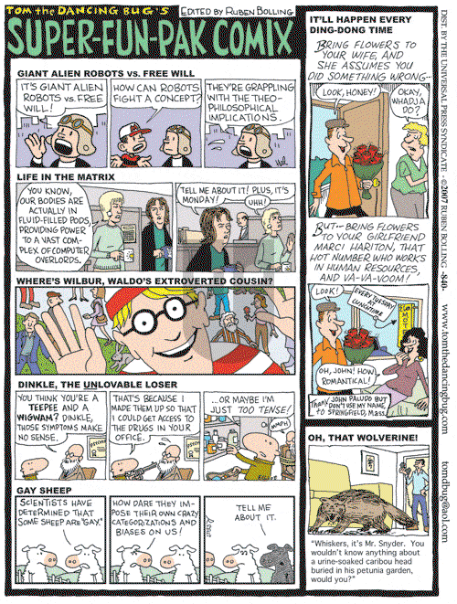 Tom the Dancing Bug on Saturday March 3, 2007 Comic Strip