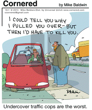 Cornered on Thursday October 1, 2015 Comic Strip