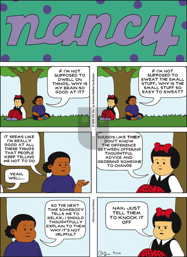 Nancy on Sunday September 15, 2019 Comic Strip