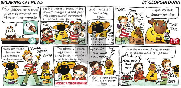 Breaking Cat News on Sunday April 14, 2019 Comic Strip