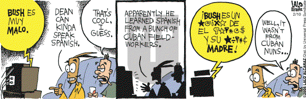 La Cucaracha on Tuesday February 10, 2004 Comic Strip