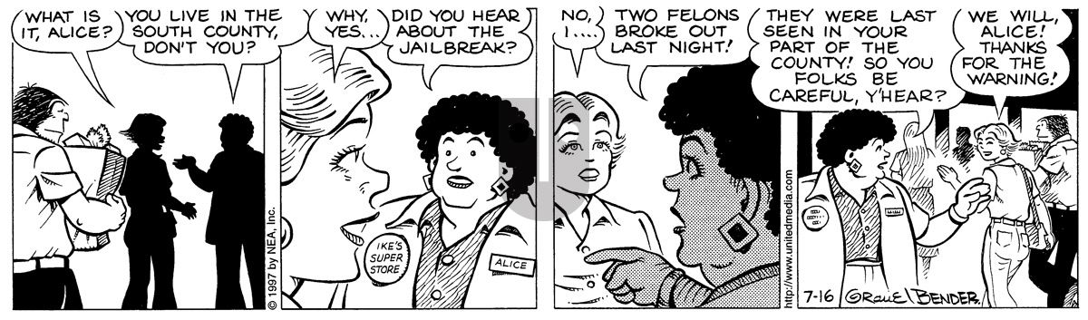 Alley Oop - Wednesday July 16, 1997 Comic Strip