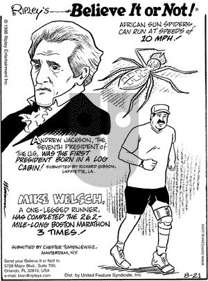 Ripley's Believe It or Not on Friday August 21, 1998 Comic Strip