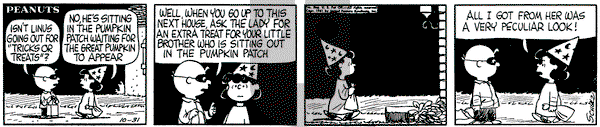 Peanuts on Tuesday October 31, 1961 Comic Strip