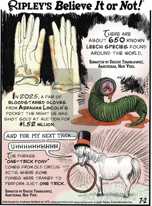 Ripley's Believe It or Not on 2025-07-02 Comic Strip