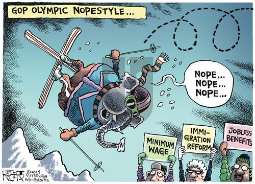 Rob Rogers on Sunday February 16, 2014 Comic Strip