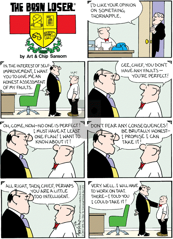 The Born Loser on Sunday November 6, 2011 Comic Strip
