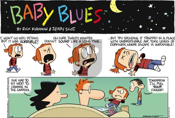 Baby Blues on Sunday January 19, 2020 Comic Strip