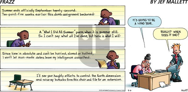 Frazz on Sunday September 9, 2012 Comic Strip