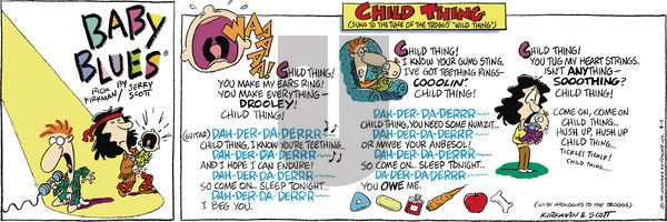 Baby Blues on Sunday April 7, 1991 Comic Strip