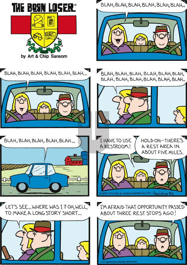 The Born Loser on Sunday March 5, 2023 Comic Strip