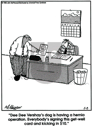 Close to Home on Saturday May 8, 1993 Comic Strip