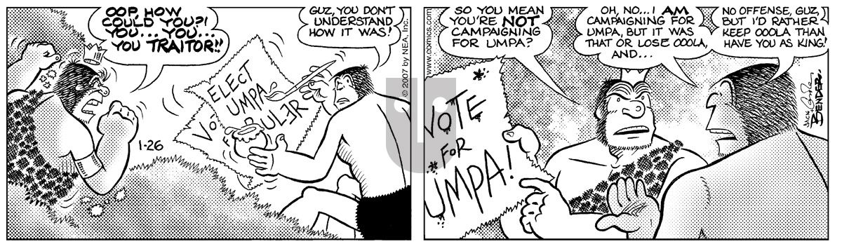 Alley Oop - Friday January 26, 2007 Comic Strip