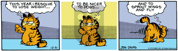 Garfield on Monday December 31, 1979 Comic Strip