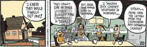 La Cucaracha on Monday September 5, 2005 Comic Strip