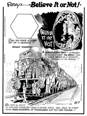 Ripley's Believe It or Not on Tuesday August 7, 2007 Comic Strip