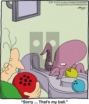 In the Bleachers on Thursday March 28, 2019 Comic Strip