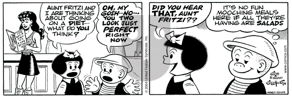 Nancy on Monday March 1, 2004 Comic Strip
